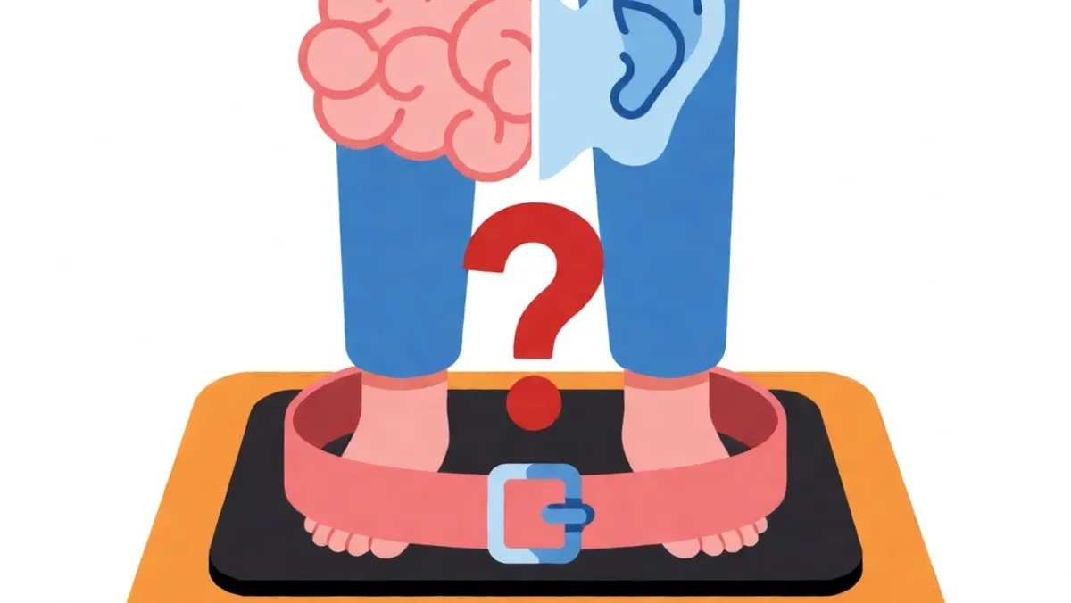 Diagram of sensory conflict between eyes and inner ear while using a walking pad