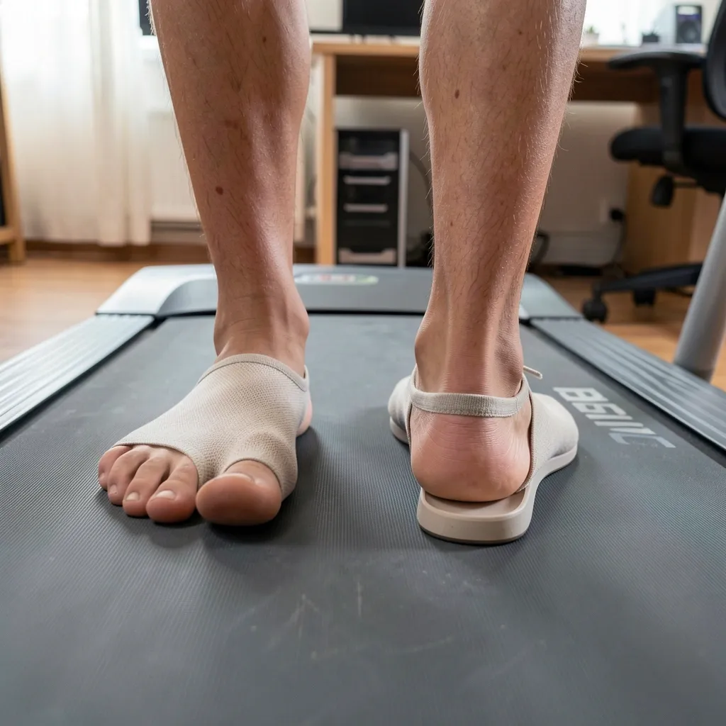 Footwear Comparison for Desk Treadmill Comparison of zero-drop shoe and mild-drop shoe on a treadmill belt for calf comfort